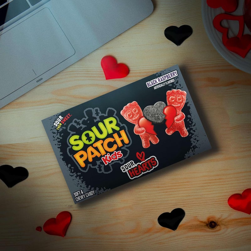 SOUR PATCH KIDS Sour Hearts Black Raspberry Candy - Image 5